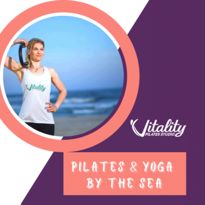 pilates yoga by the sea